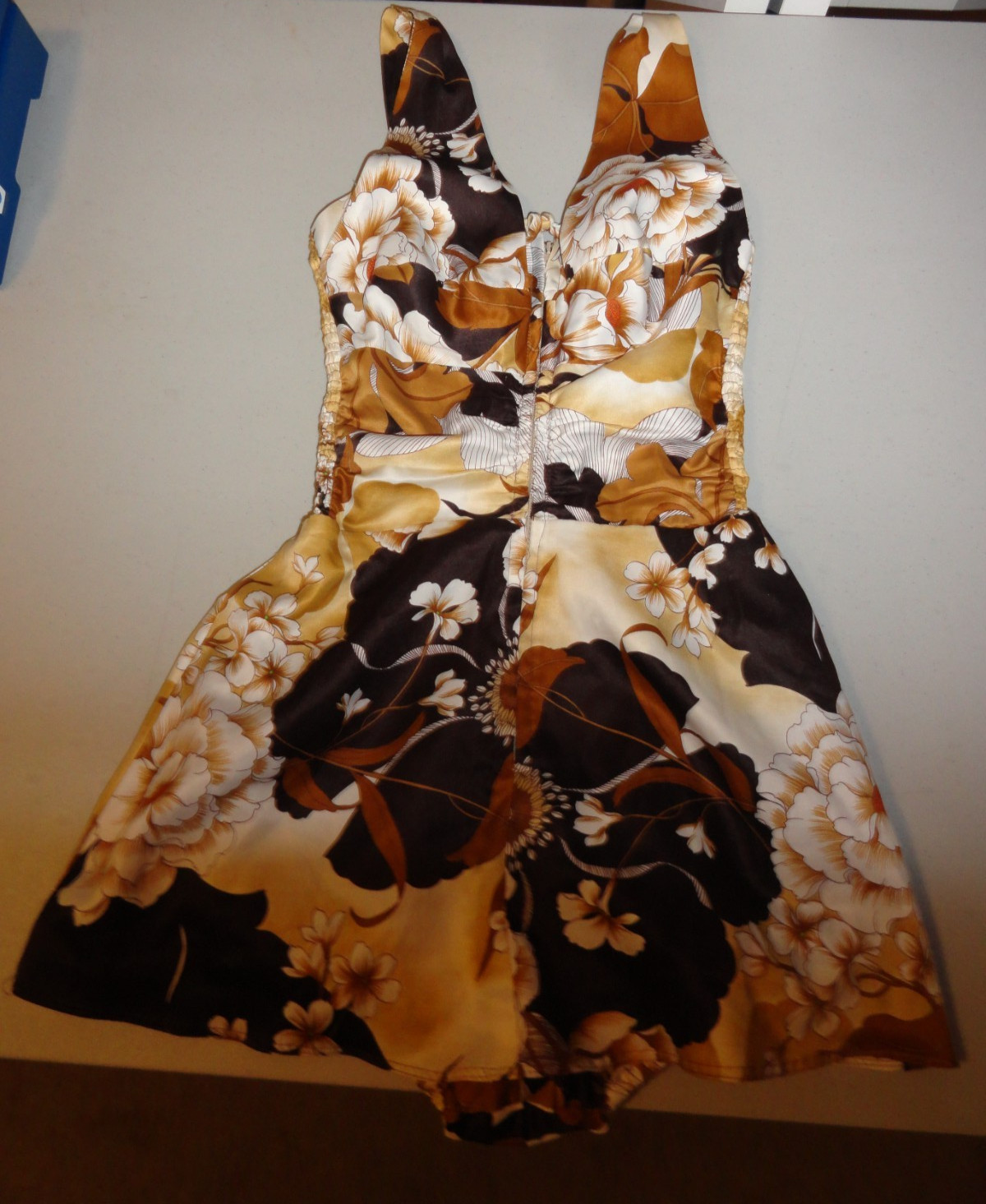 Vintage 1960&rsquo;s Hawaiian Bathing Suit Romper Paradise Hawaii Size 12 Brown