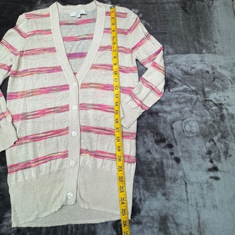 Loft retro-inspired~preppy vibe Multicolored Lightweight Cardigan