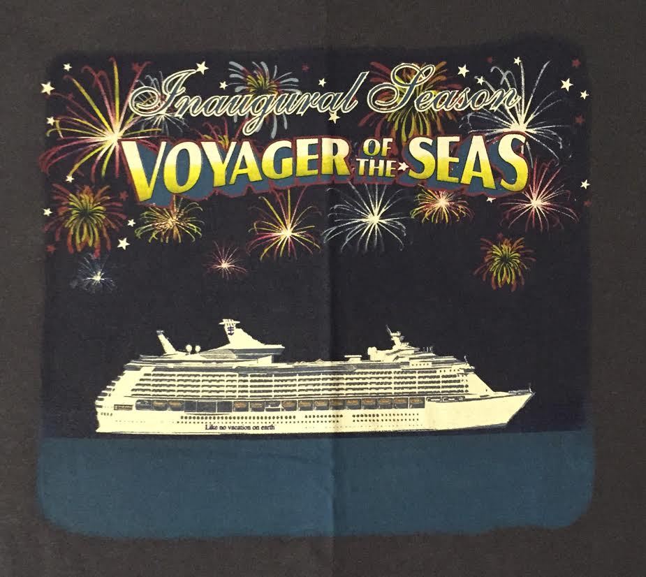 VINTAGE 90&rsquo;S « VOYAGER CRUISE » T-SHIRT – NEW – BLUE – UNISEX – XXL – FRUIT / LOOM