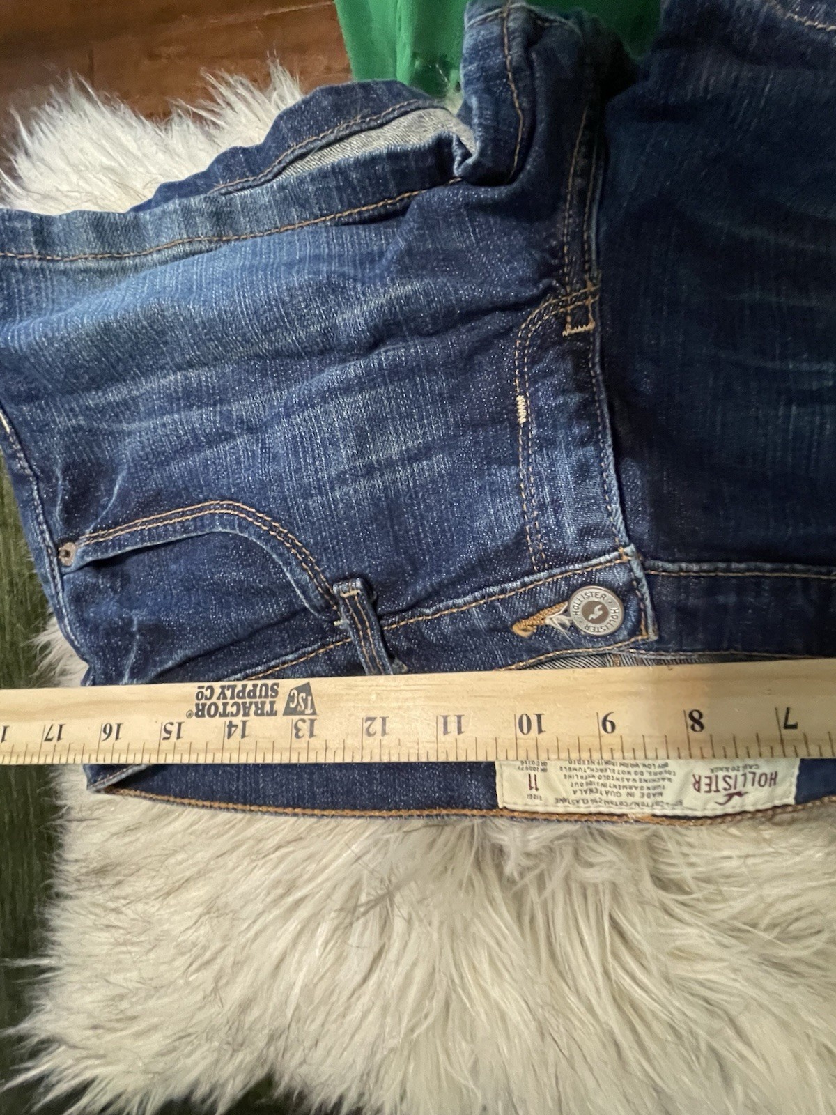 HOLLISTER Shorts Y2K Ultra Short Low-Rise Denim Juniors Sz 11