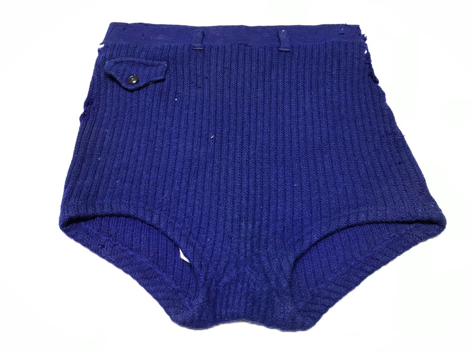 VTG 1930s Gantner Wikies Blue Wool Bathing Suit Beach Wear Swimsuit Old 1245-23B