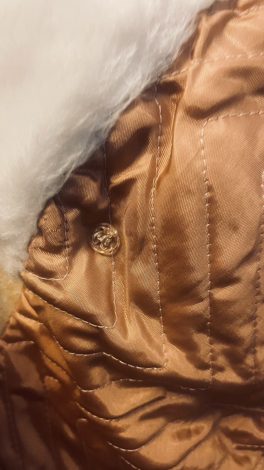 Vintage Heeksuede Double Breasted Faux Suede&Fur Women&rsquo;s BeigeCoat Sz M, Holland
