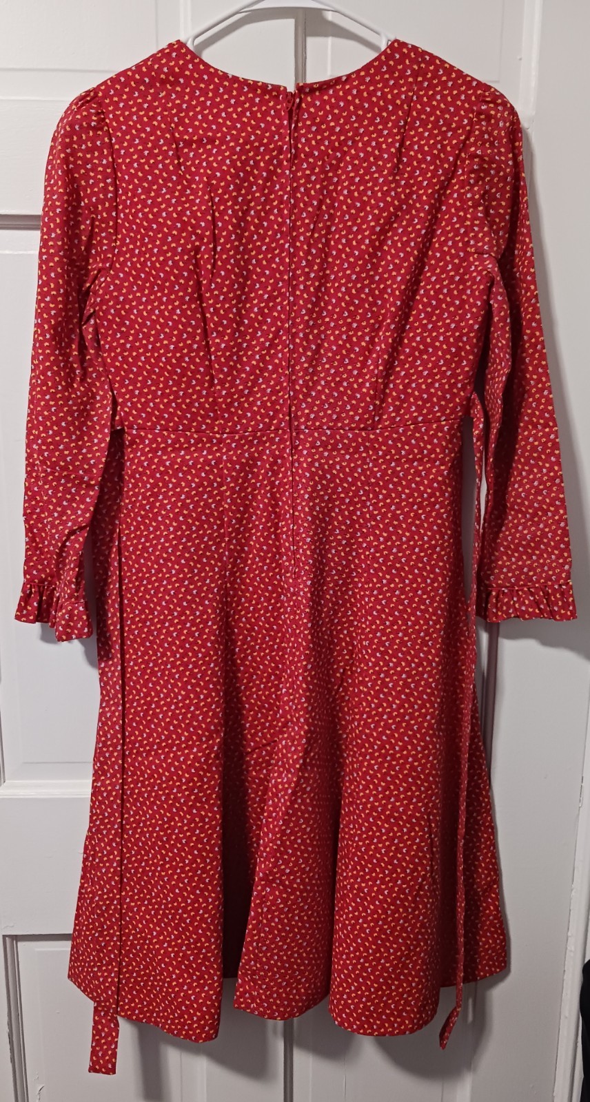 Late 1960- Early 70s Handmade Dress! Excellent Condition. Red Mid Length