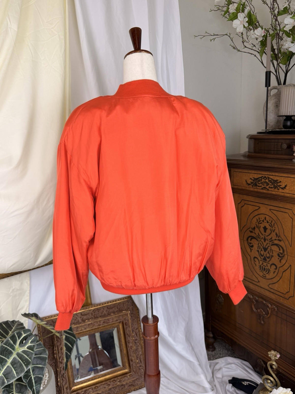 NWT Silk Vintage 2-set Bomber & Shorts from Carol Horn 80s Summer Retro Designer
