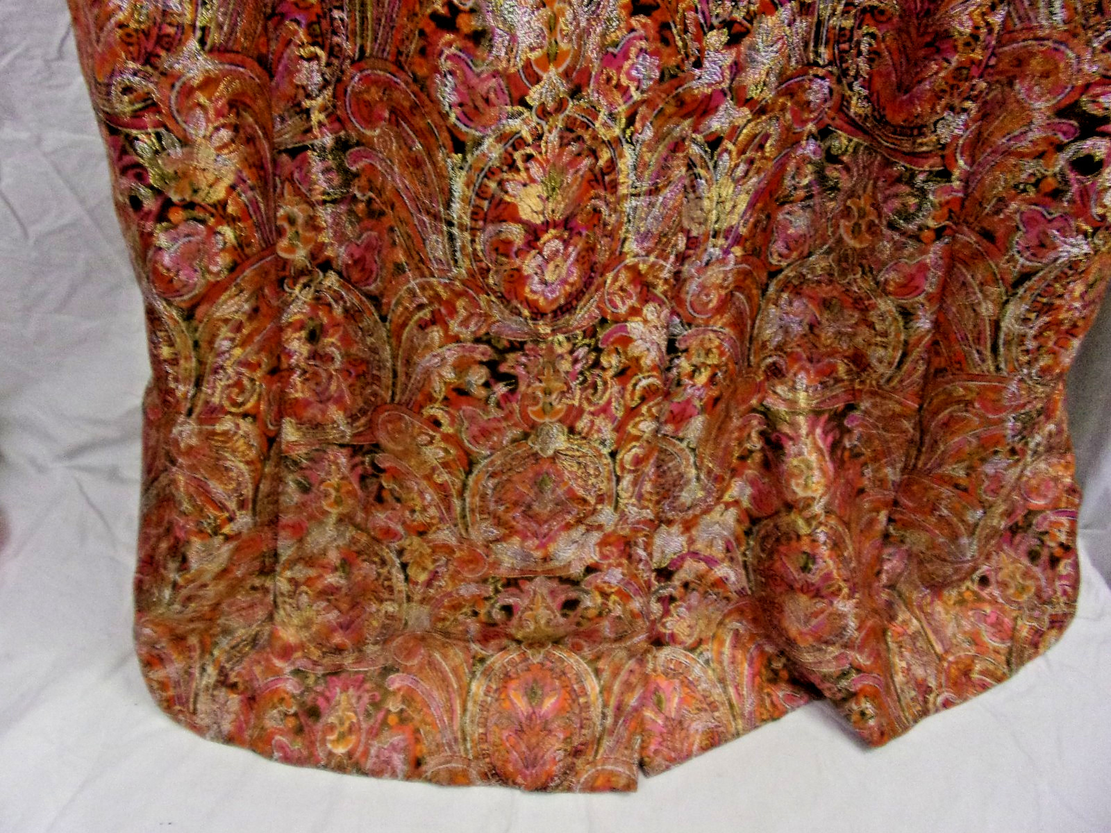 Vintage Ladies Pink & Gold Metallic Brocade Evening Coat 1960s 10 FABULOUS