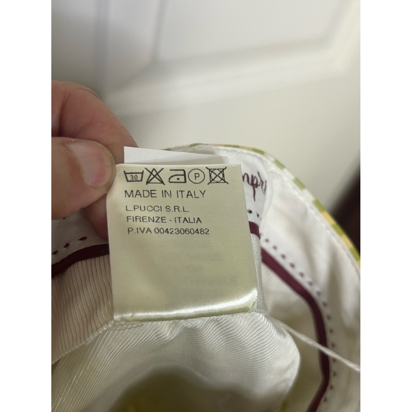 NWT VIA MASINI Gingham Slim Ankle Pants in Green, Yellow and White Italian 38/2
