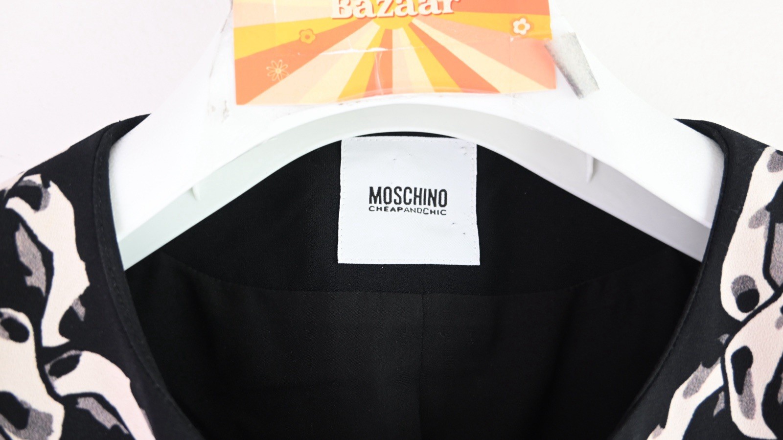 Moschino Cheap & Chic Chain print blazer in black size IT42/UK12