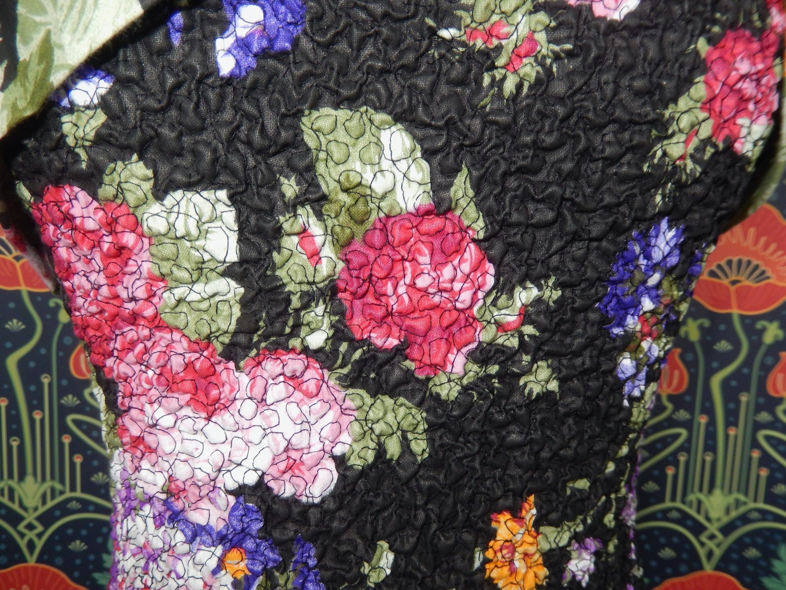 Vintage 80&rsquo;s 90&rsquo;s Floral Chintz Dress Off The Shoulder Wiggle Pencil 6 New