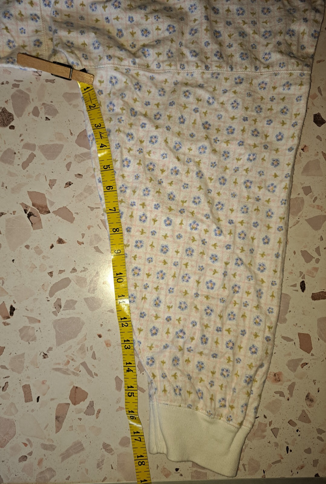 Vtg Simply Basic Nightgown Medium 100% Cotton Flannelette 80s Pink Blue Floral