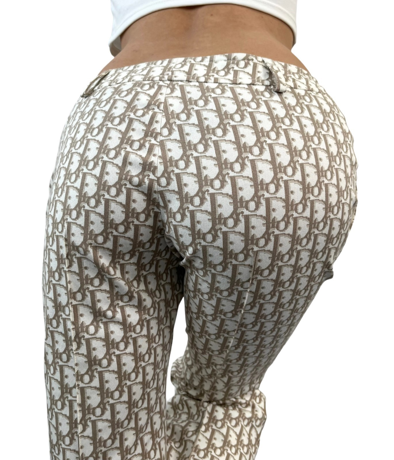 Christian Dior Vintage 2005 Trotter Monogram Pants Bottoms Zip #36 Cotton 105699