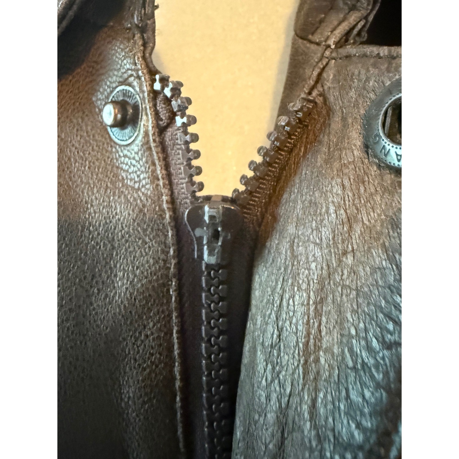 Vintage Distressed Pebbled Leather Bomber Jacket Aviator Flight Moto Coat Medium