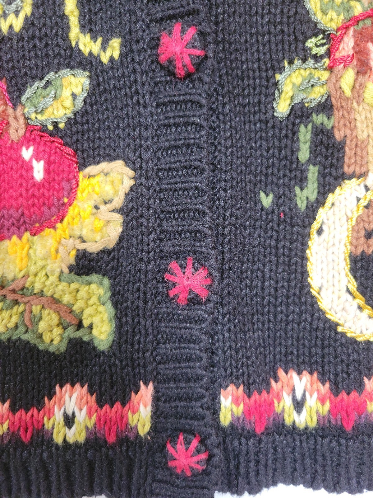 2001 Vintage Hairloom Collection Women&rsquo;s L Knit Sweater Harvest Thanksgiving