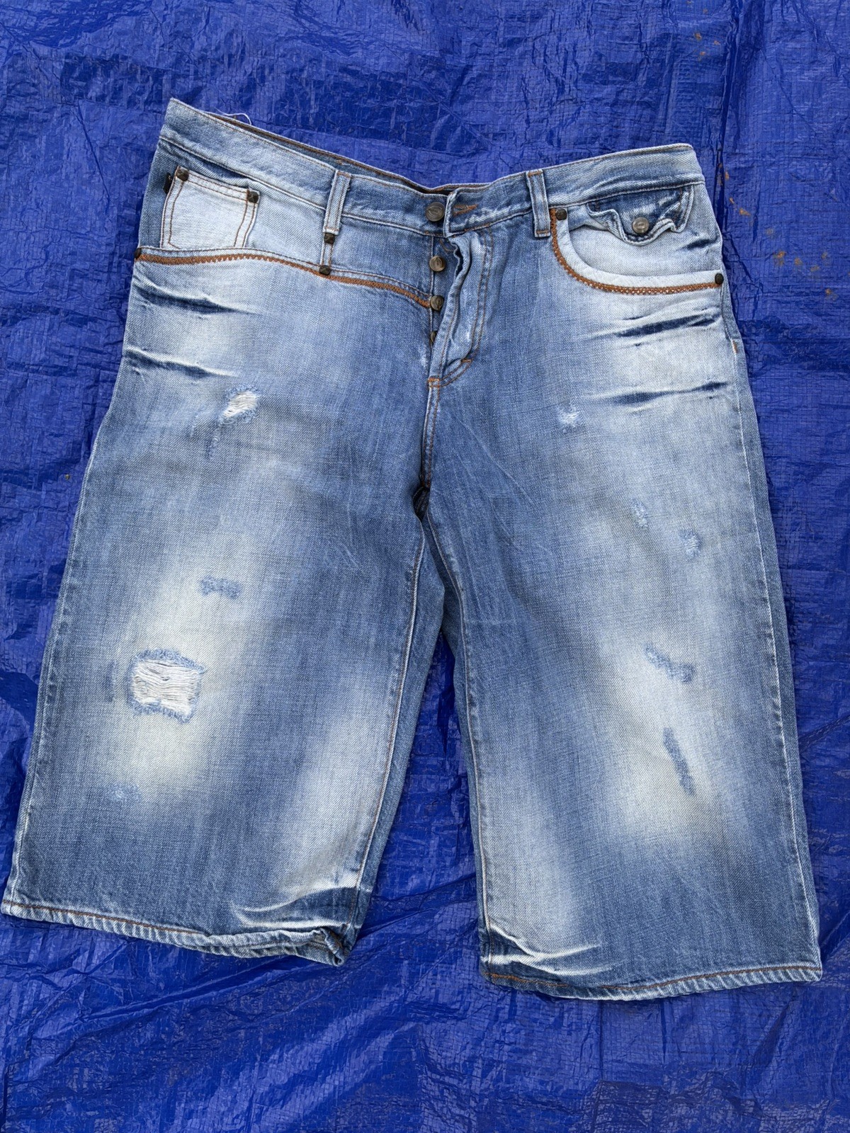 Roberto Cavalli Just Cavalli Denim 3/4 Shorts, size 33-34 men