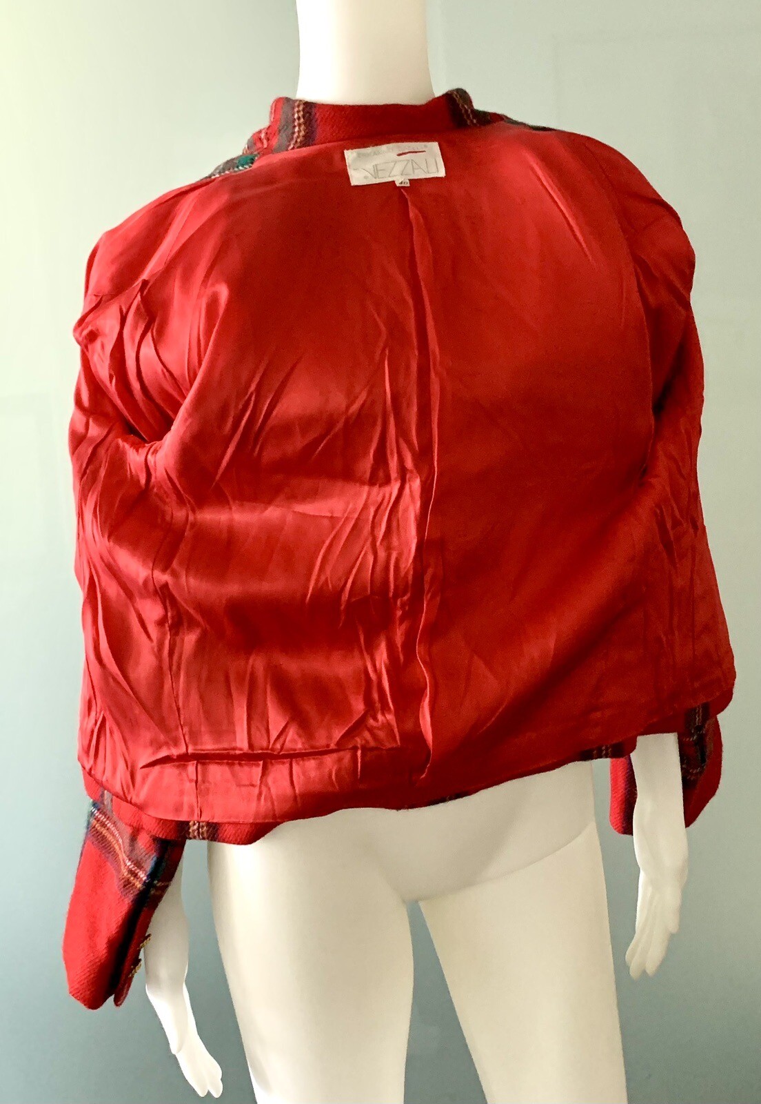 Vintage Ermanno Daelli / Scervino Red Tartan Cropped Jacket Size IT 40 US 4/6