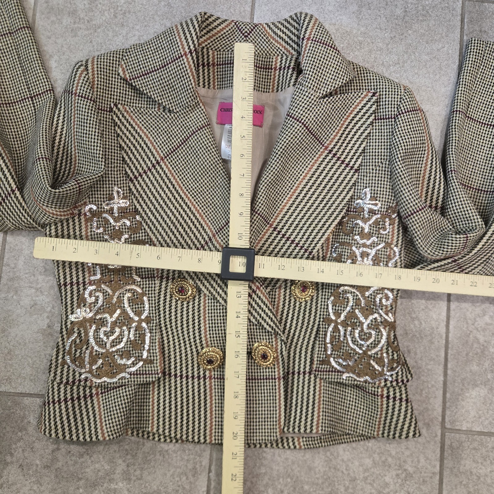Vintage Christian Lacroix Skirt Suit France Sz 40 1990s Classic Luxury