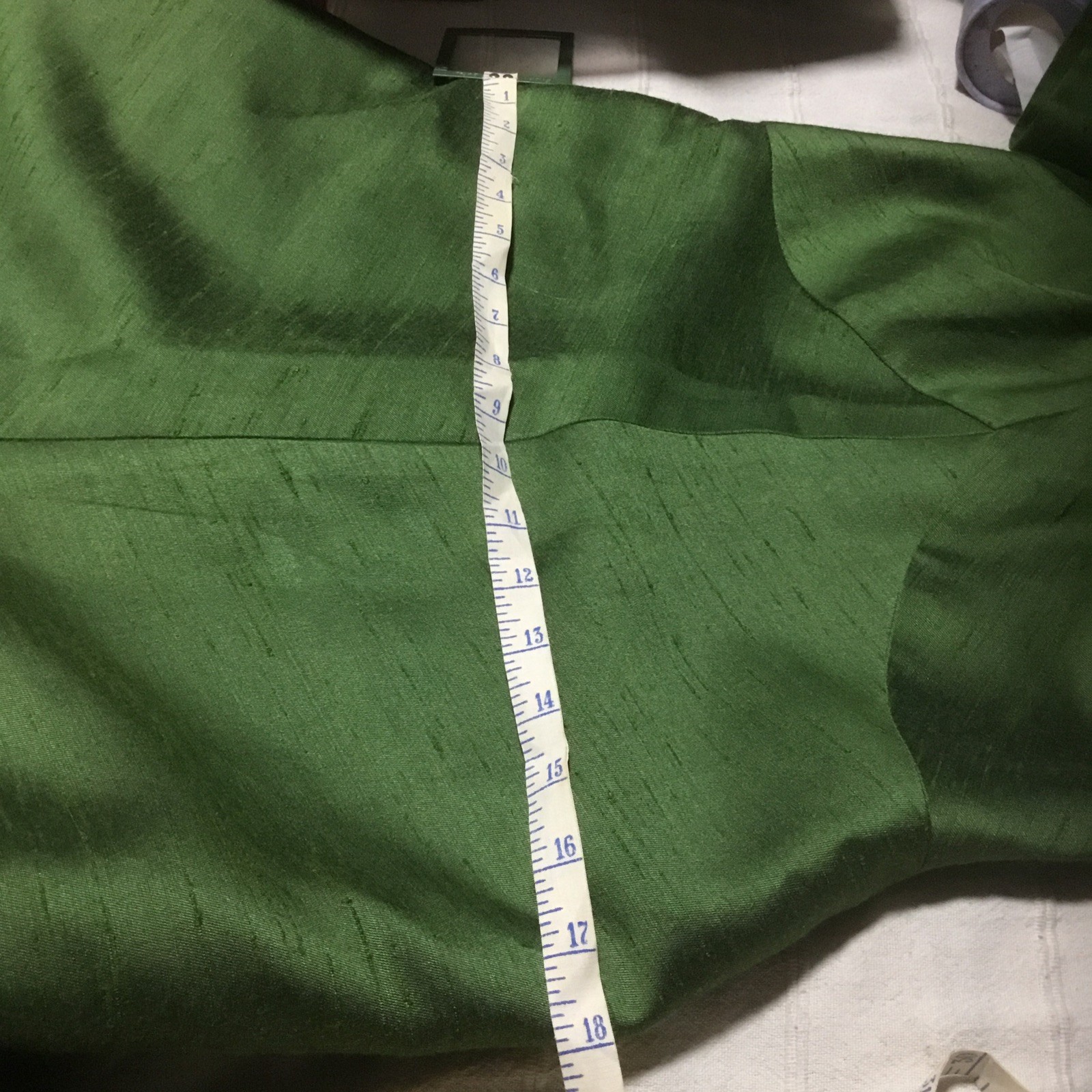 60s Forest Green Mod Mini Shift Dress VTG Sz 8 S Slubs Shantung ? Lined