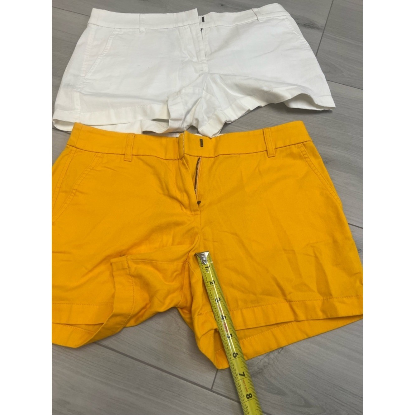 J.Crew 2 Pack BUNDLE Sz 8 White & Yellow Preppy Coastal Grandma Summer Classic