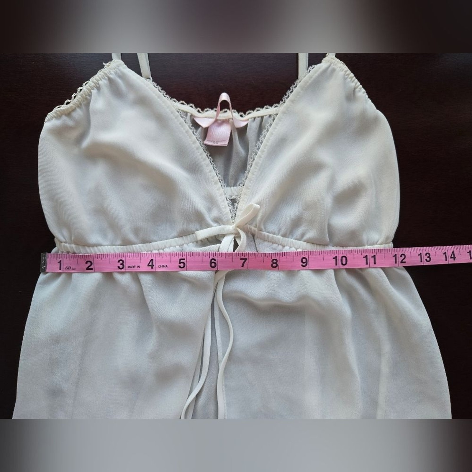 VTG Victoria’s Secret Pink Label Sheer White Babydoll Chemise Nightie – XS