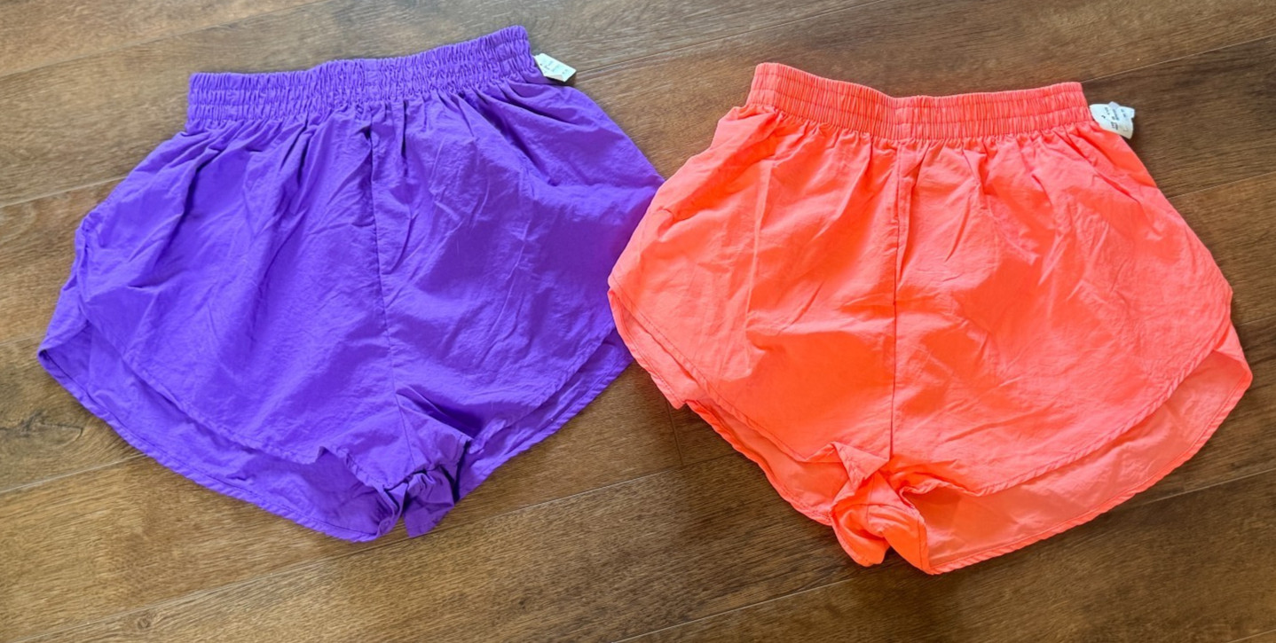 VINTAGE American High international USA Coral / Purple Dolphin Shorts L w/tags