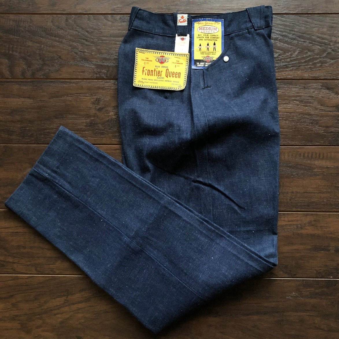 Vintage GWG Frontier Queen Deadstock Denim Jeans NOS Womens 22×30 Union Made