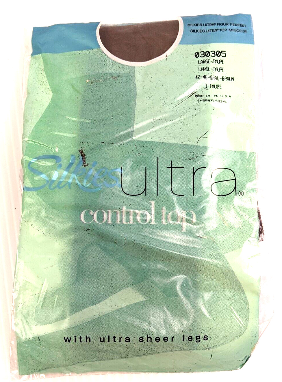 Vintage Silkies Ultra Control Top Pantyhose, Color- Taupe , 030305 Large 42-46