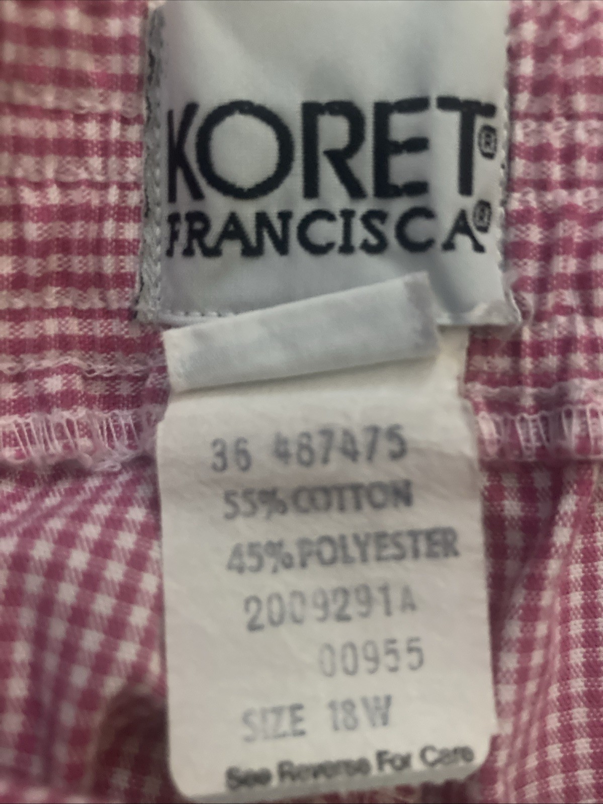 Koret Francisca Vintage Pink White Large See Description, Grandma Core 80’s 90’s