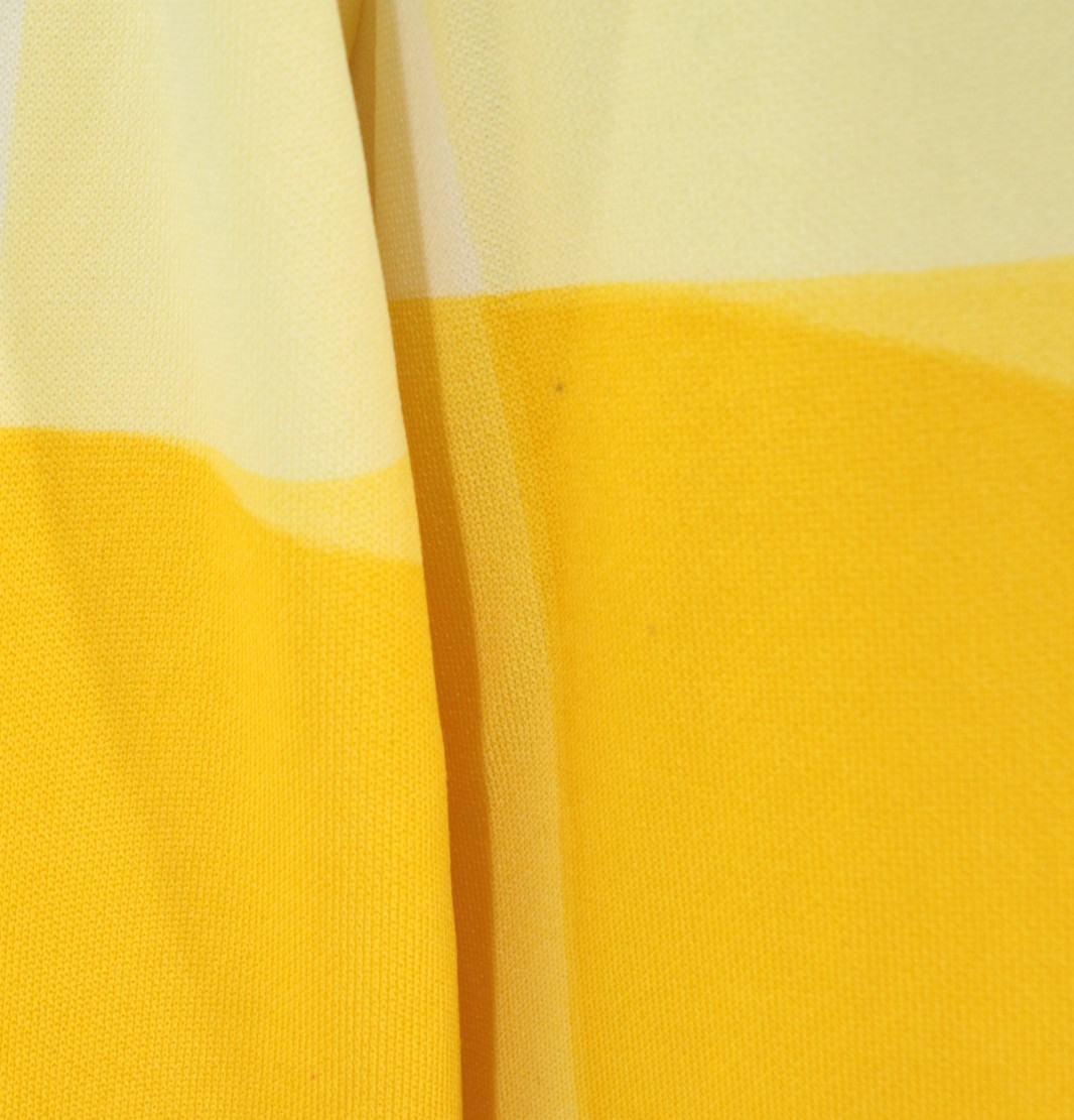 VTG Women&rsquo;s 60s Yellow & White Mod Midi Shift Dress Sz S/M 1960s B. H. Wragge