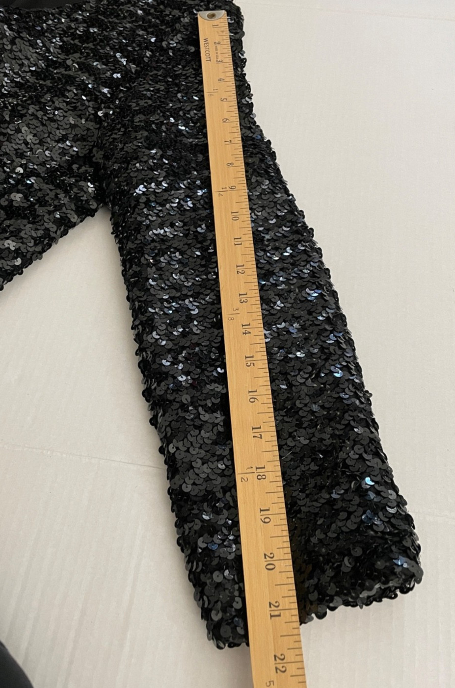 Vintage Black Sequin Open Jacket M/L Party Formal Cocktail