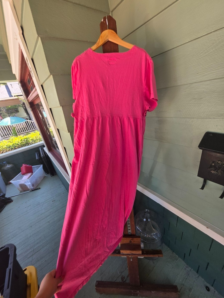 1990&rsquo;s United Cotton Company Pink Garment Dyed Dress