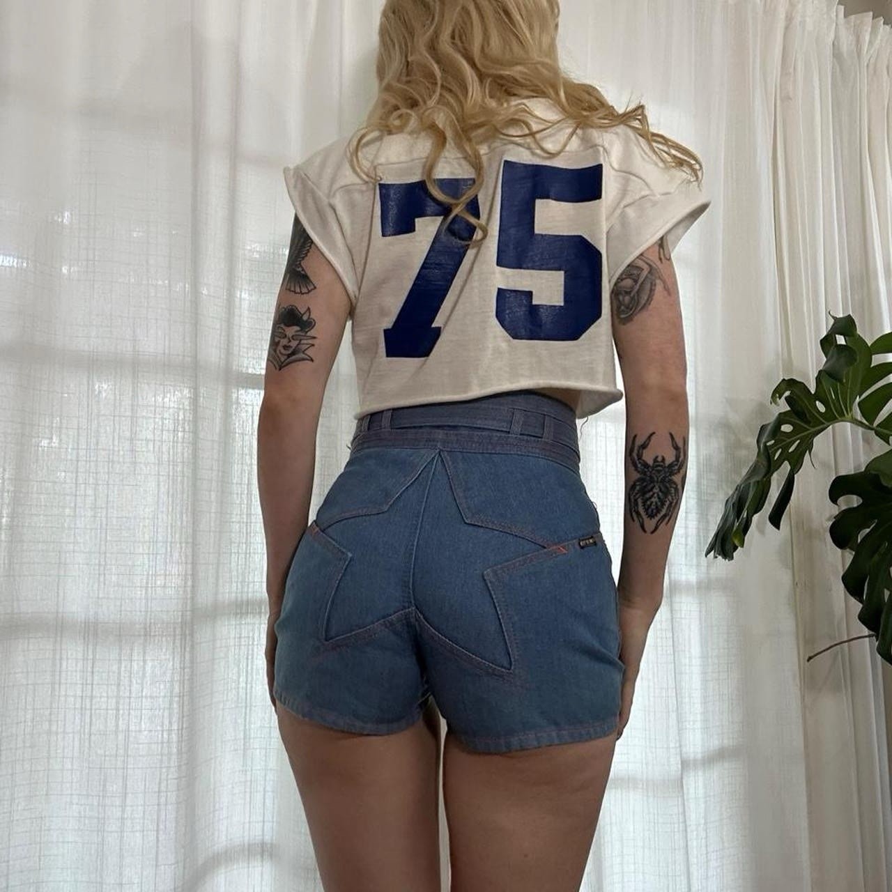 Vintage 70s 80s cropped Jersey Tee Shirt