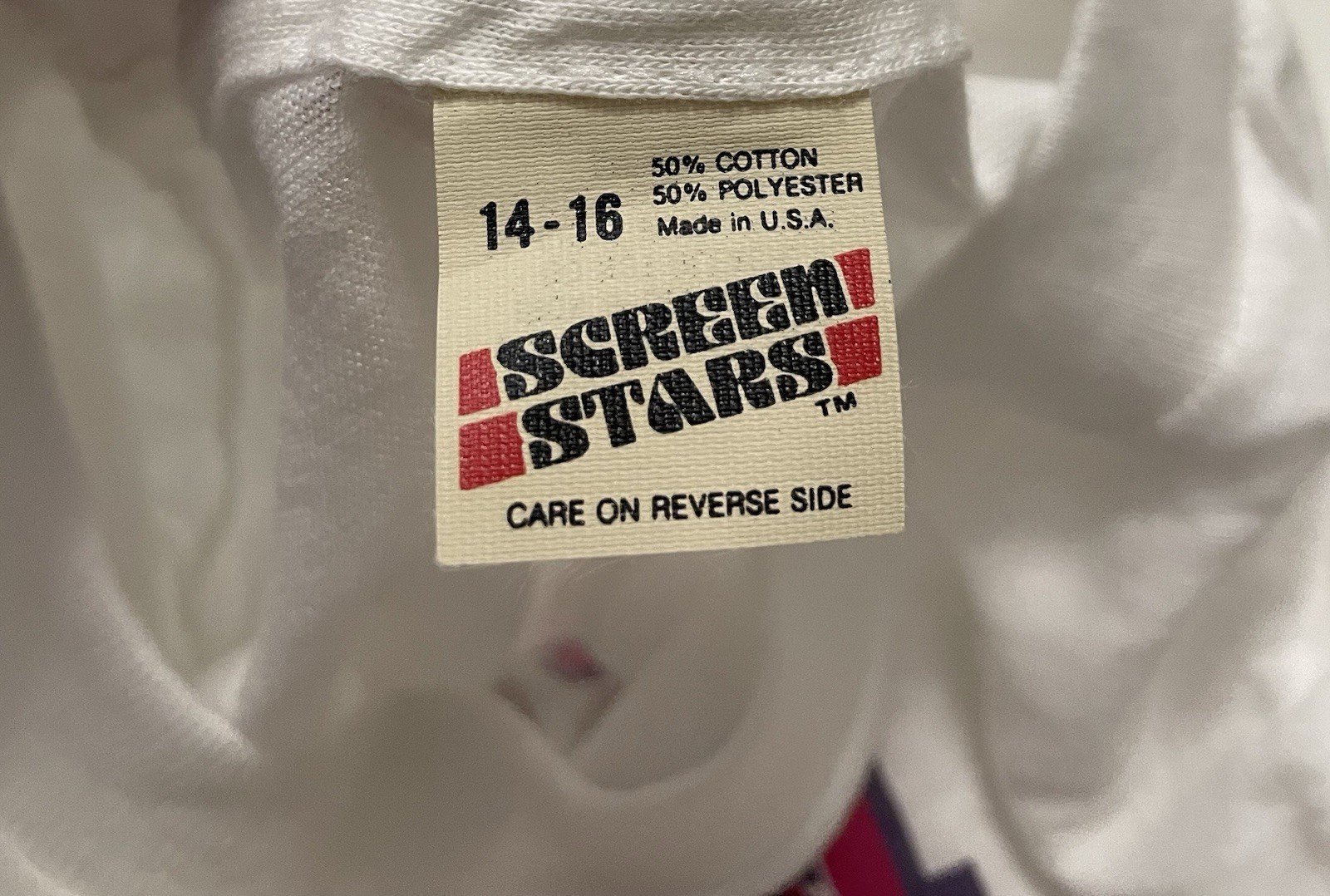 Vintage 1984 Michael Jackson Thriller NOS White 50 50 T Shirt Youth Large 14-16