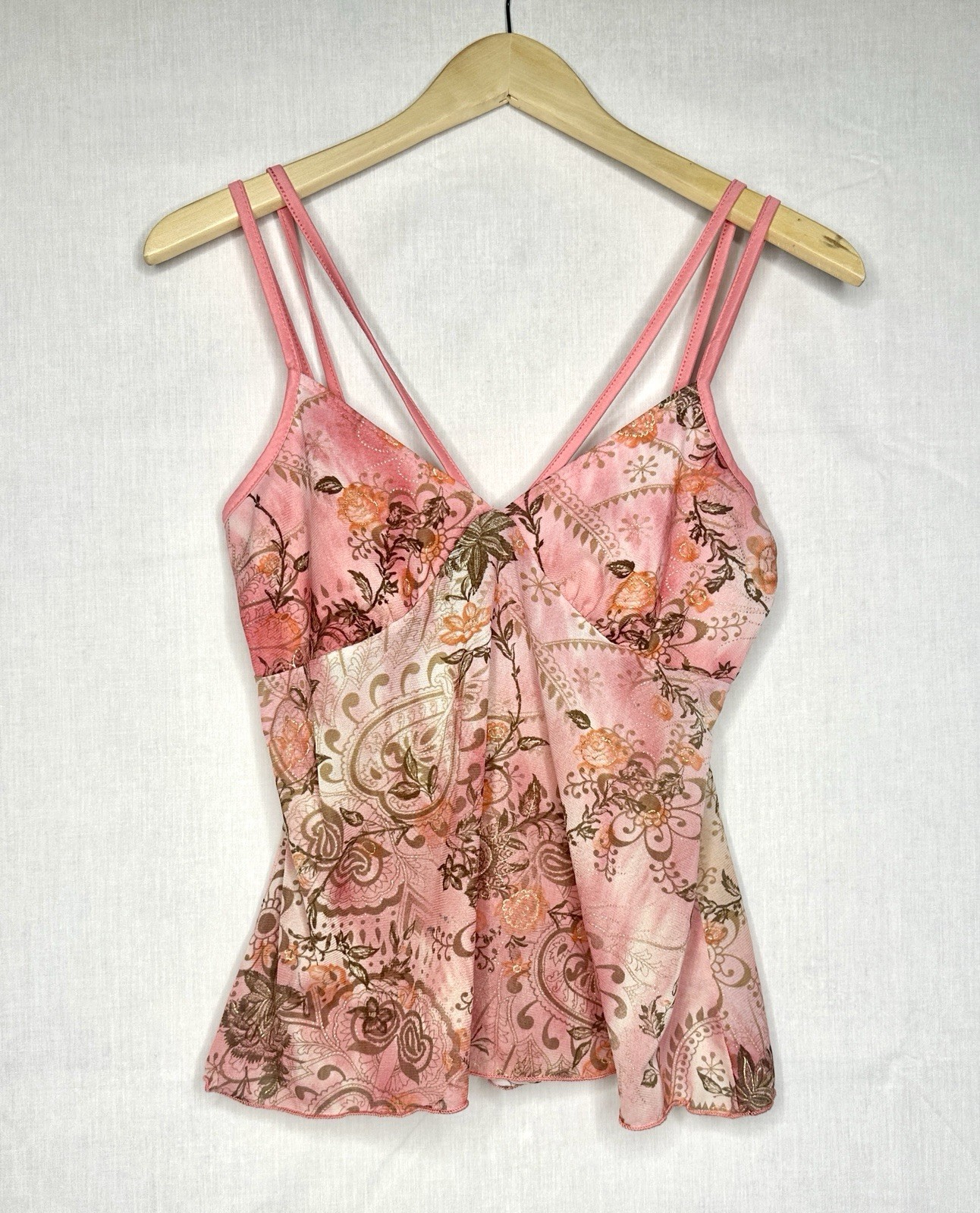 Vintage Y2K MKM Double Straps Flowy Tank Size Medium (See Description For Flaw)