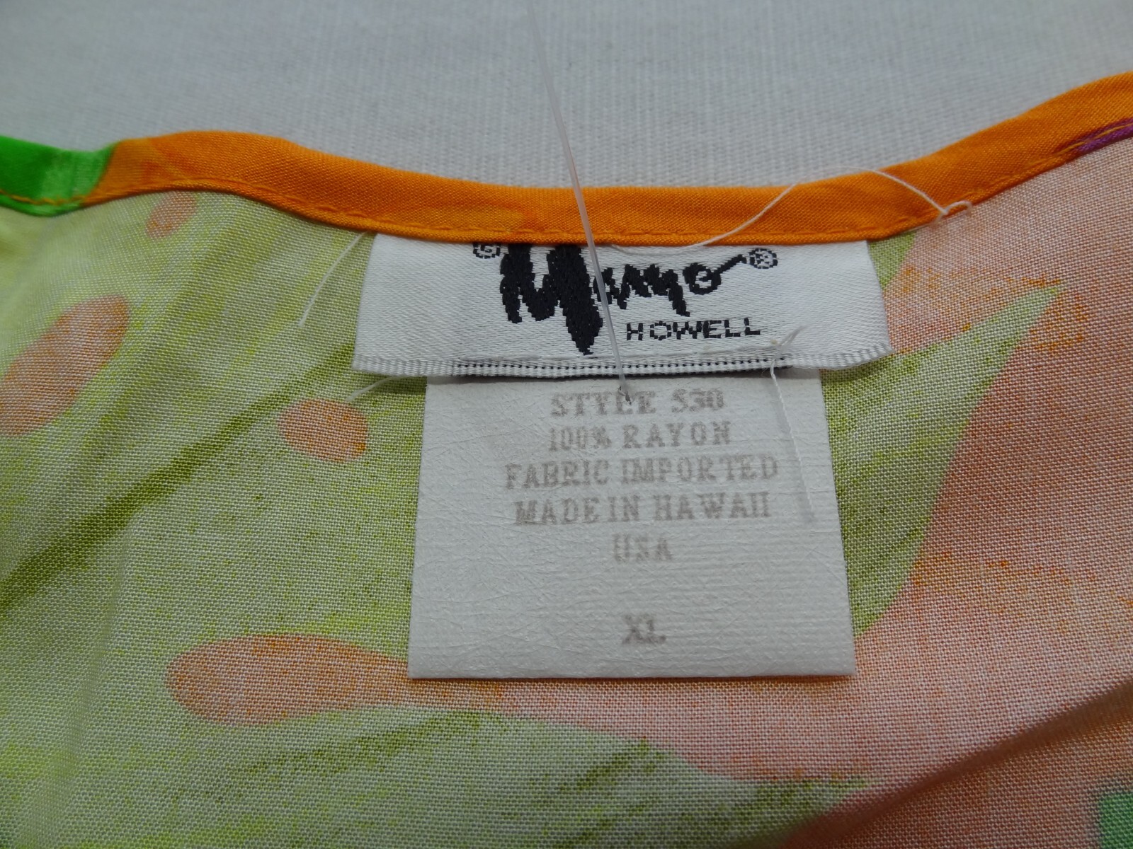 Mamo Howell XL 100% Rayon Colorful Hawaiian Dress VTG Style 530 Tie Waist USA