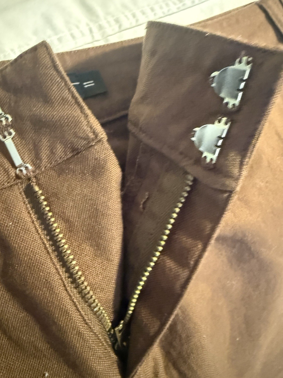 VTG 90S Rampage Sz11 NWTS Brown wide leg Cropped gaucho Shorts Rare Hippie capri