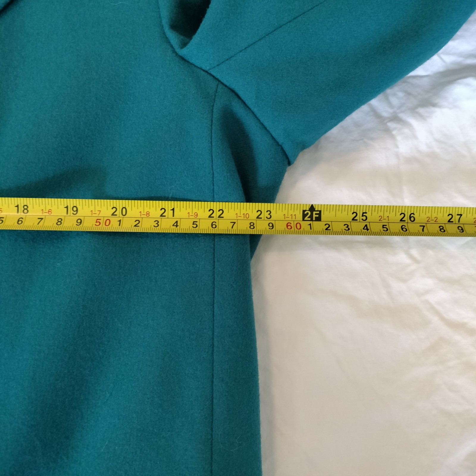 Vintage 1970s Pendleton Virgin Wool Lined Teal Trench Coat Women&rsquo;s 16