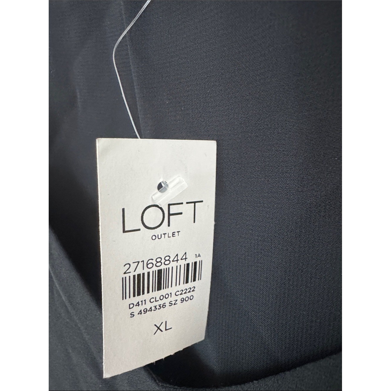 NWT LOFT Black Chiffon Minimalist Office Capsule Lined VNeck Cami Tank Blouse XL