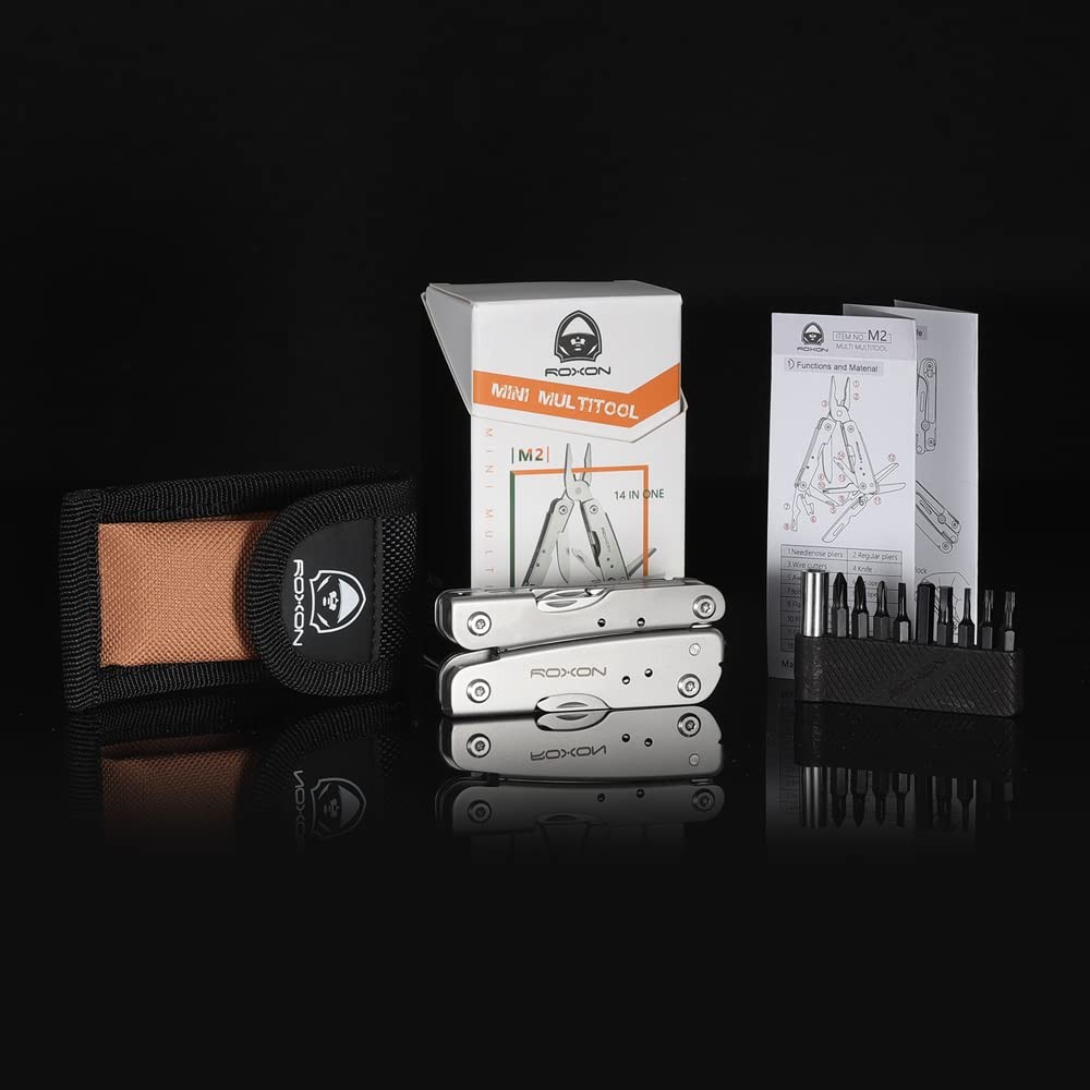 ROXON M2 14-in-1 Mini Multitool w/ Folding Scissors & 9-Piece Bit Set