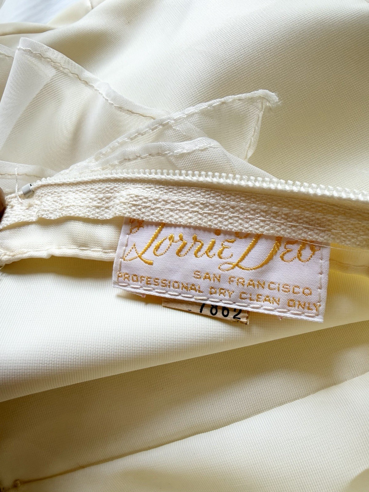 Vintage Pale Yellow Lorrie Deb Gown, Ruffles, Prom Dress
