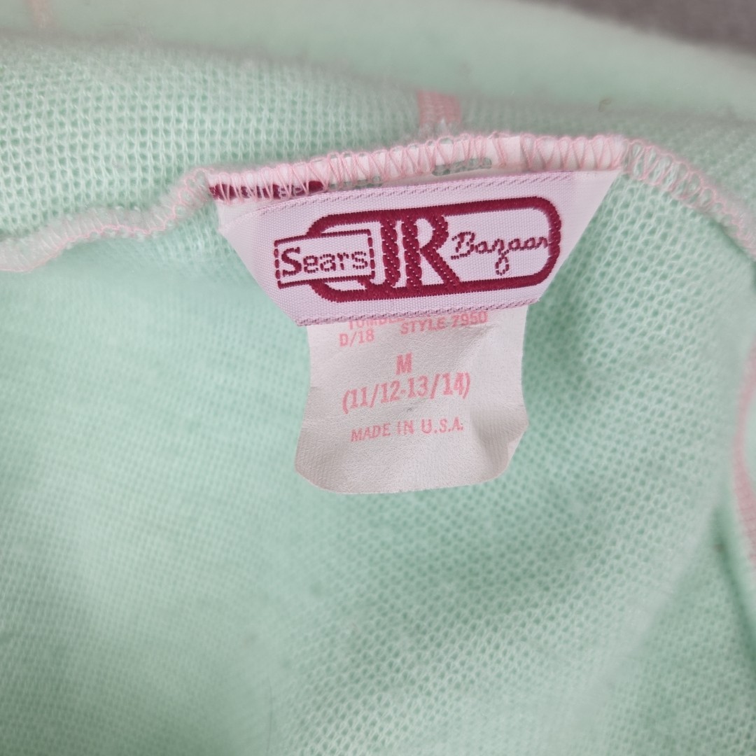 Vtg Medium Zip Pockets Robe/HouseCoat Sears Mint Green Fleece Hooded Pj&rsquo;s Soft
