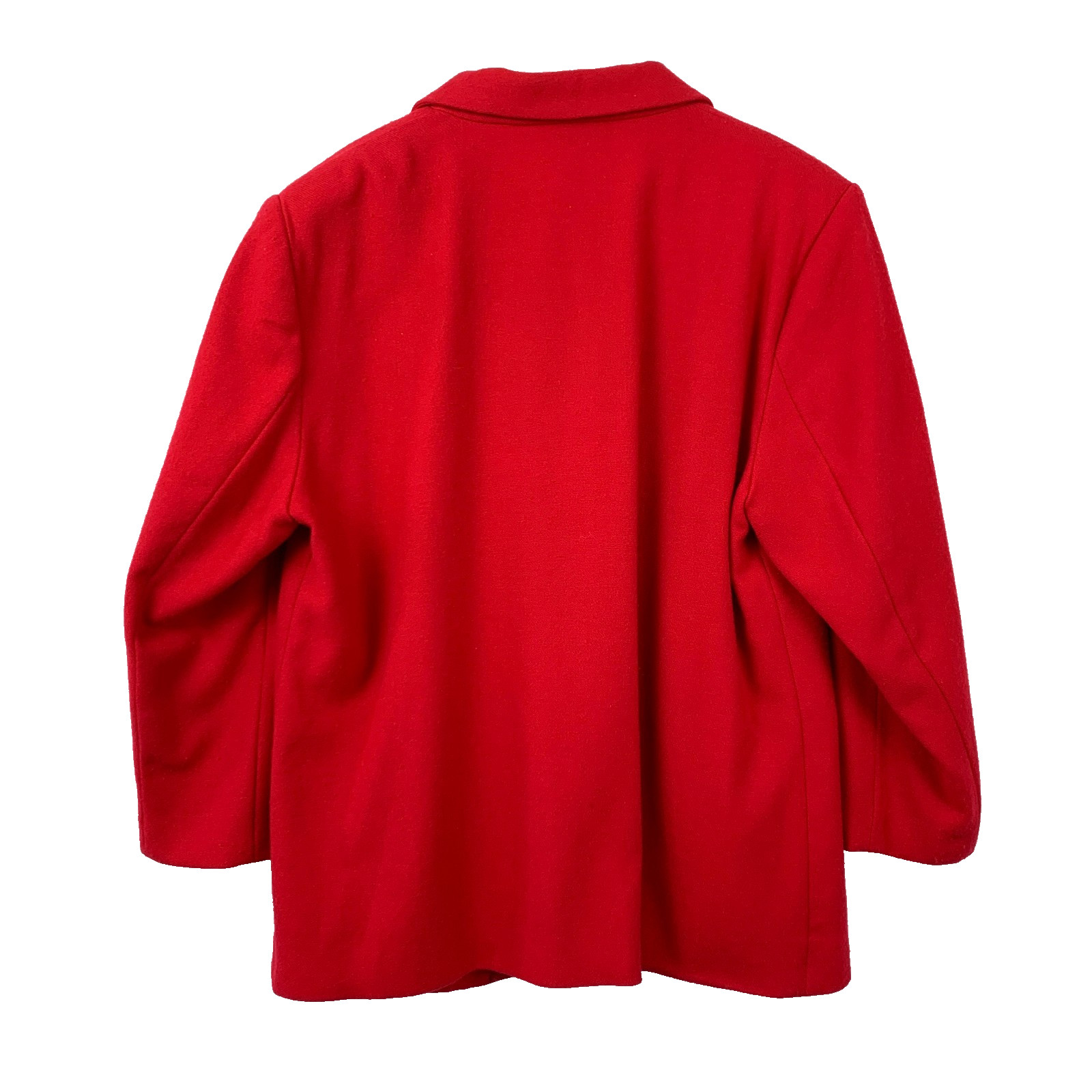 Vintage Joanna Wool Red Suit Jacket Blazer One Button Womens Chest 45&Prime;