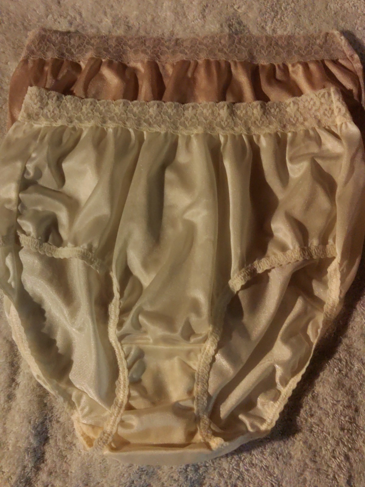 Lot Of 3 Size 6 vintage fruit of the loom 100% nylon panties w/tags Wide Lace