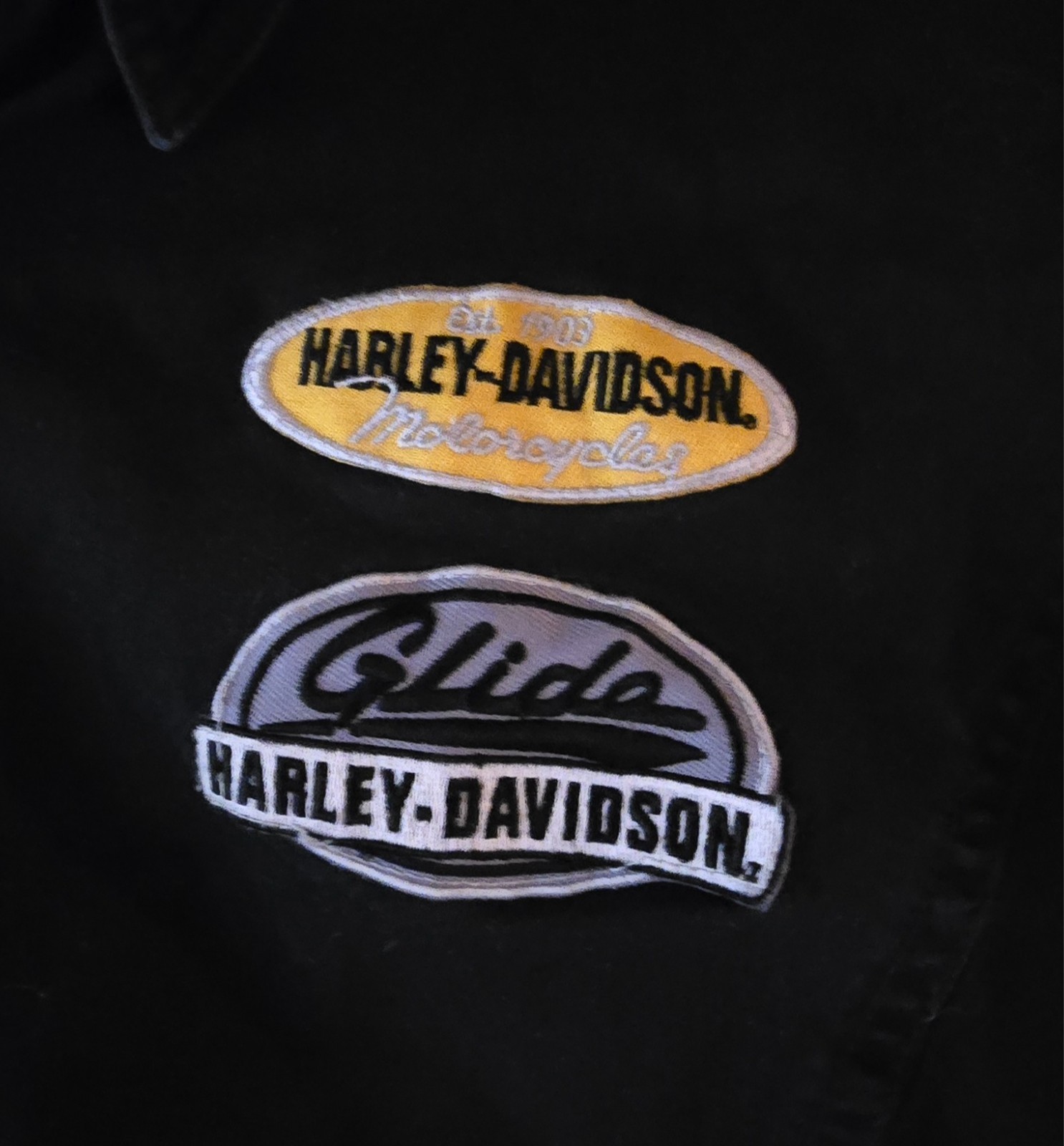 Harley-Davidson Women’s Black Button Shirt 3W Embroidered Patches Macau