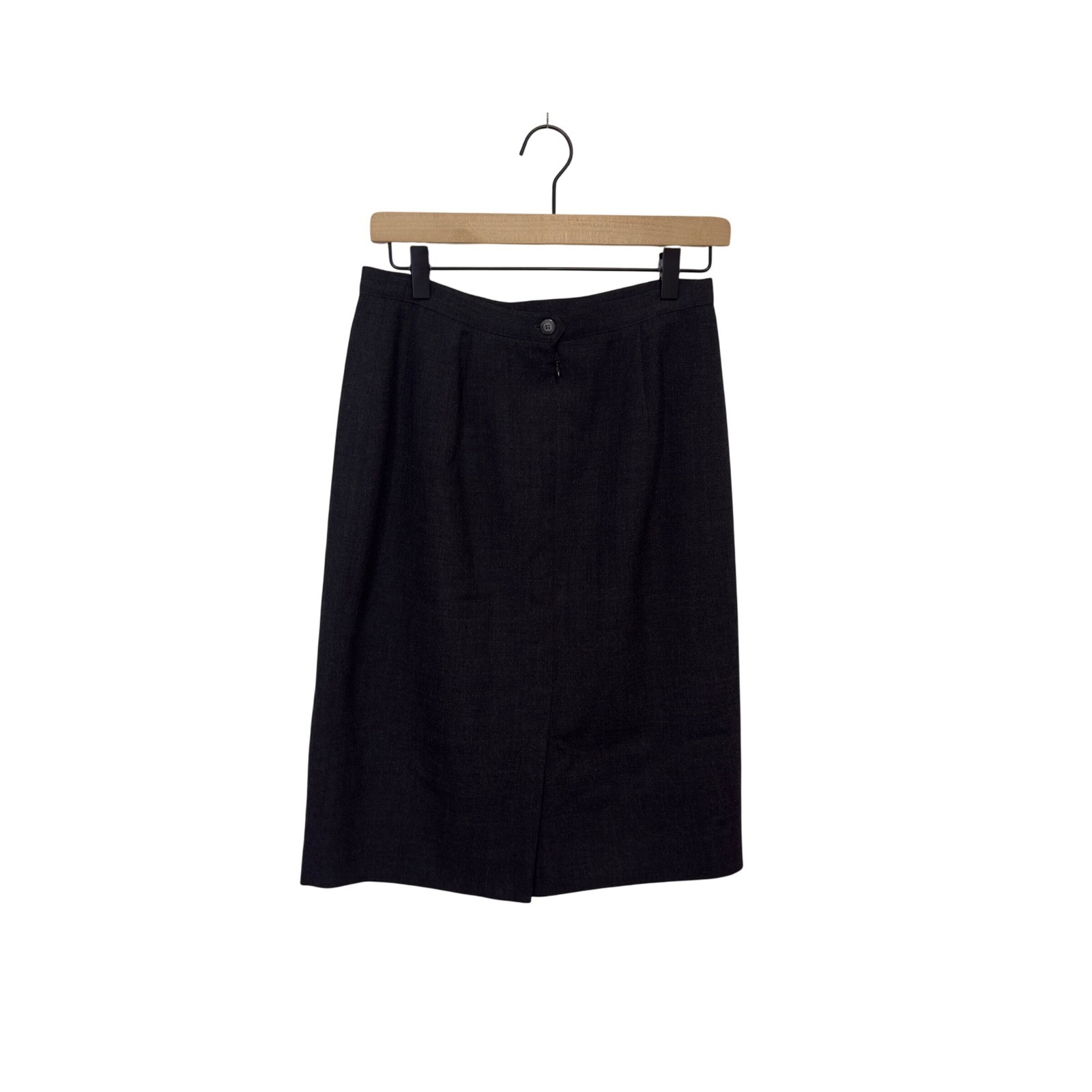 Vintage JH Collectibles Charcoal Gray 100% Wool Pencil Skirt Size 8