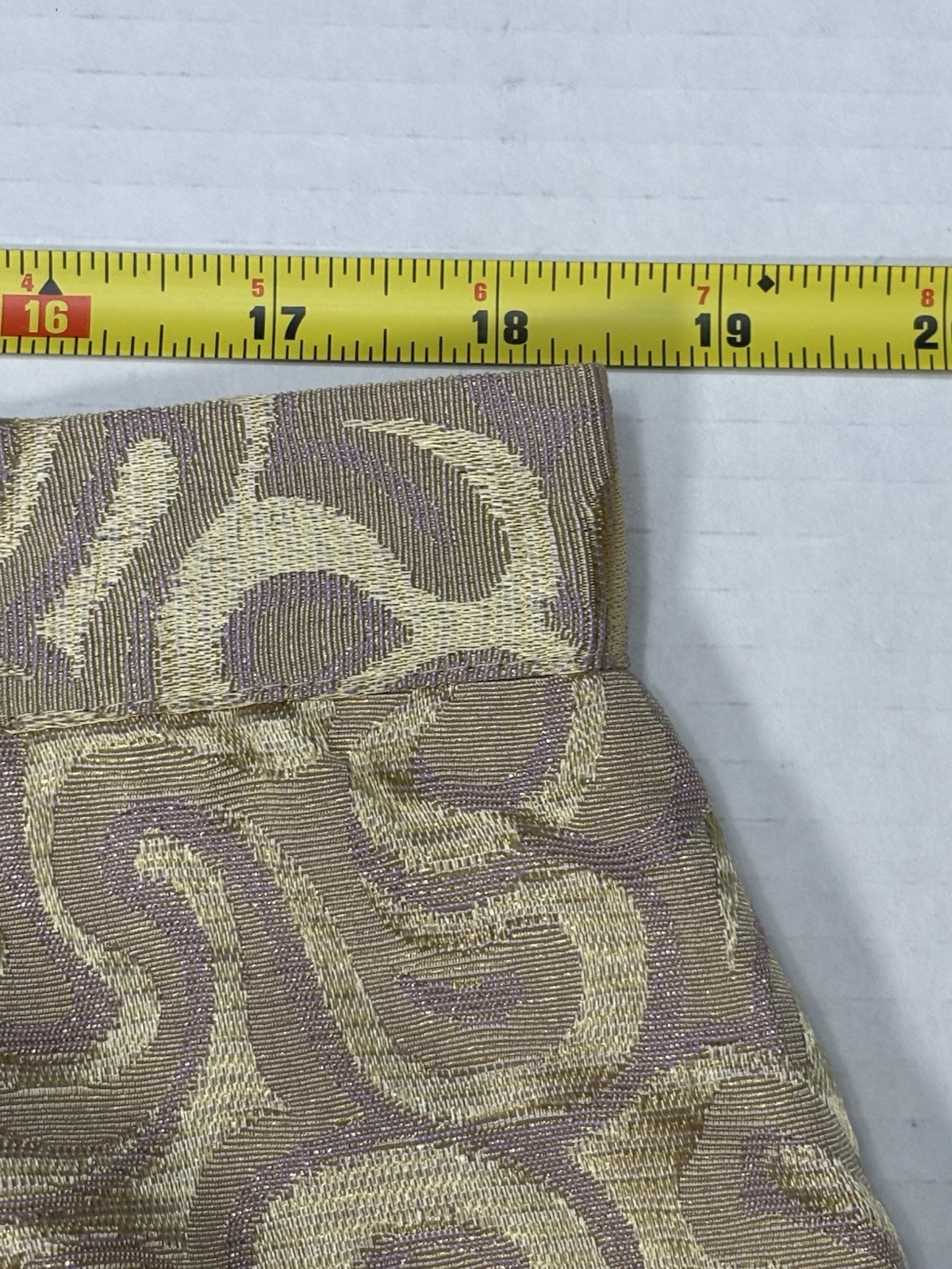 Vintage Club France 3 Pc Skirt Suit Womens 20 Gold Brocade Made USA