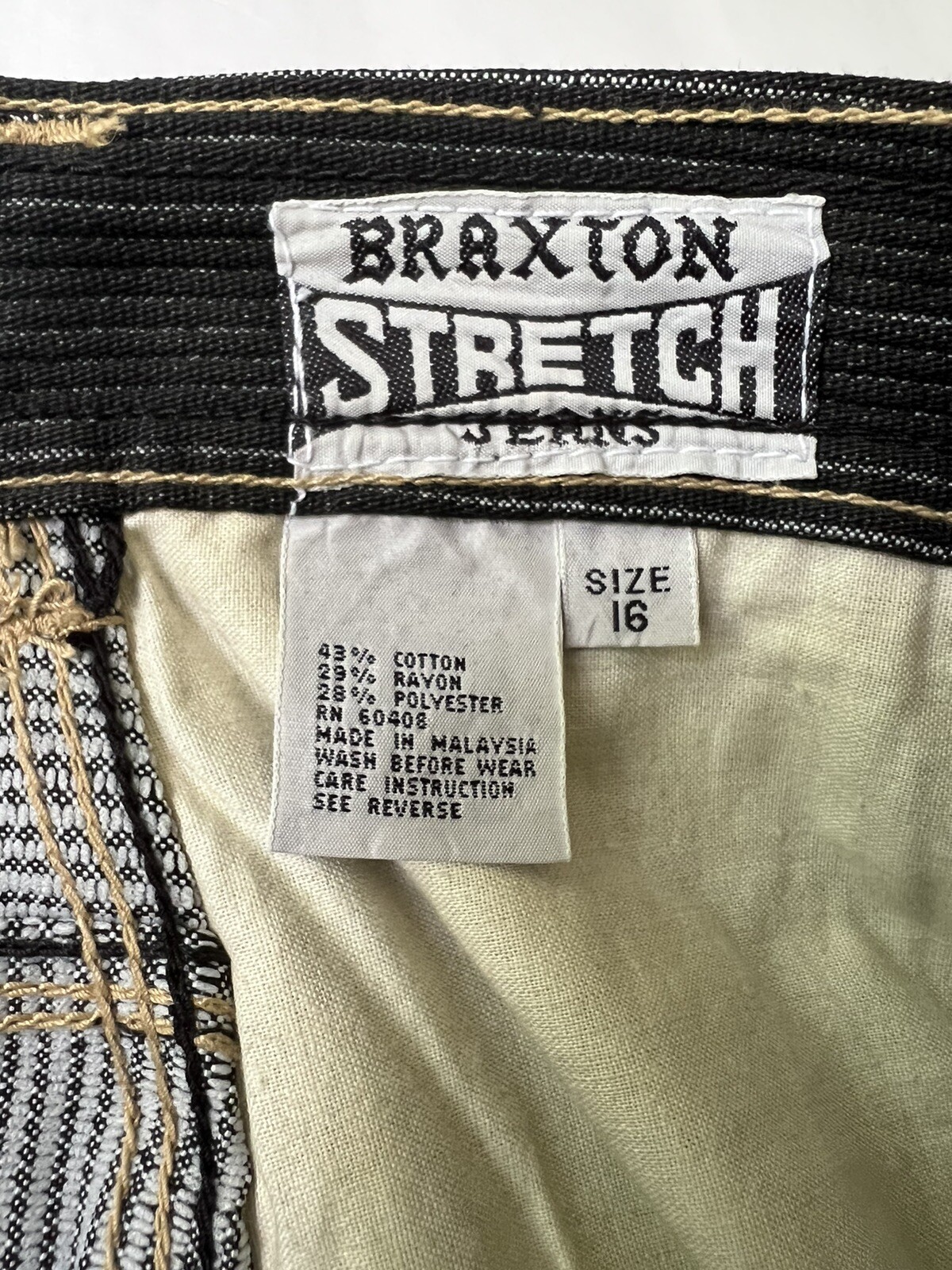 Vintage Braxton Stretch Pants Western Sz 16 Runs Small see description NWT
