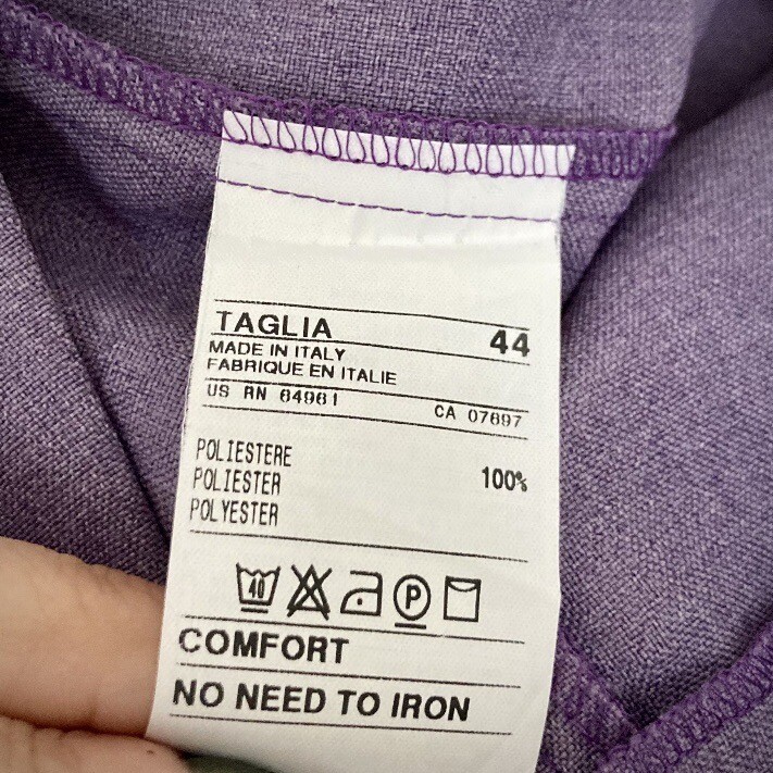 United States of Benetton deadstock vintage NWT purple polyester trousers size 8