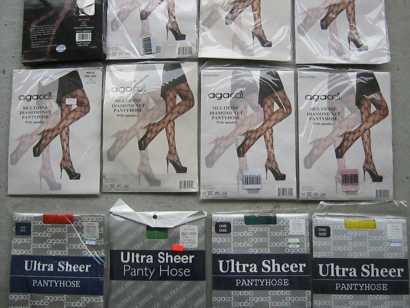20X AGACCI YELETE SHEERLY TOUCH-UP ULTRA PANTYHOSE THIGH HIGH VARIOUS SIZE COLOR