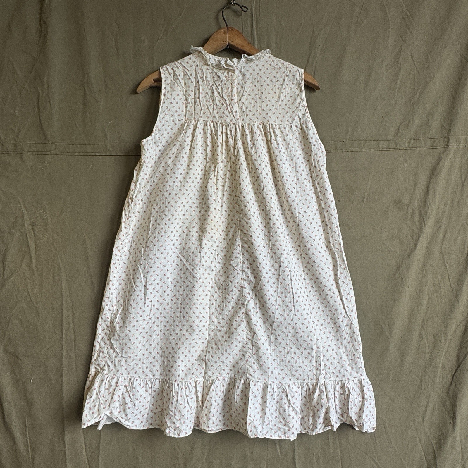 Vintage 60s Women’s Nightgown Mr. P.J. Pink Flowers Boho Folk 18X32.5 READ