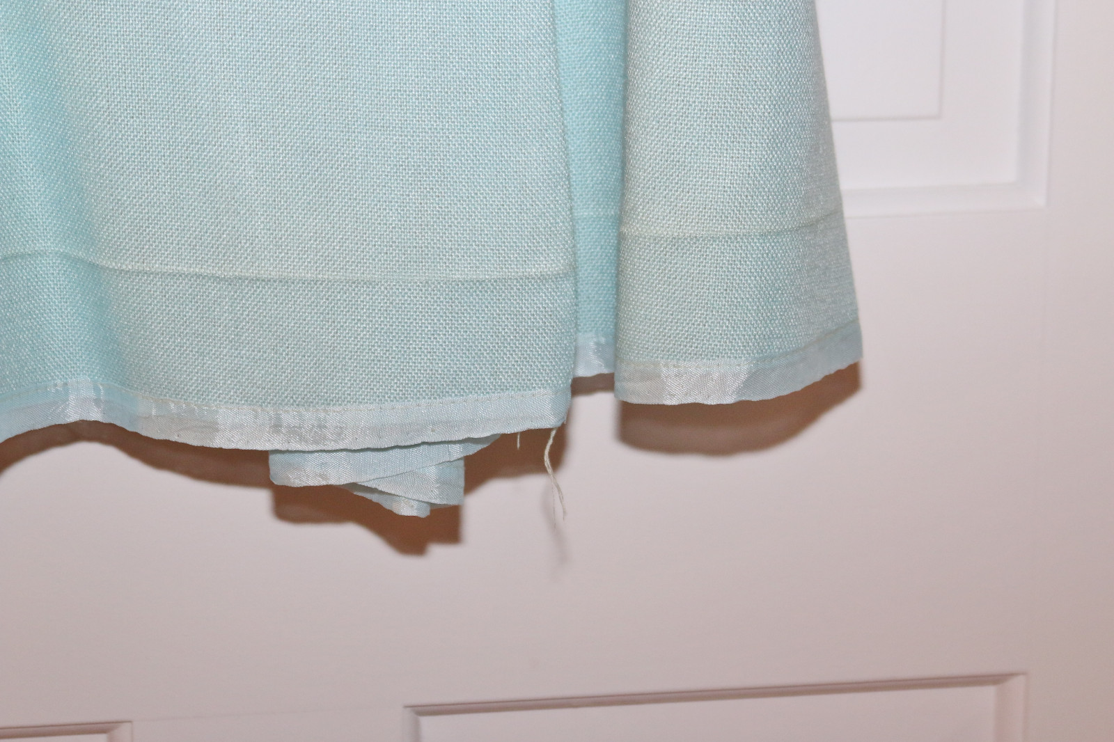 VINTAGE POWDER BLUE BUTTON DOWN SHORT SLEEVE DAVID WARREN DRESS – PRE-OWNED