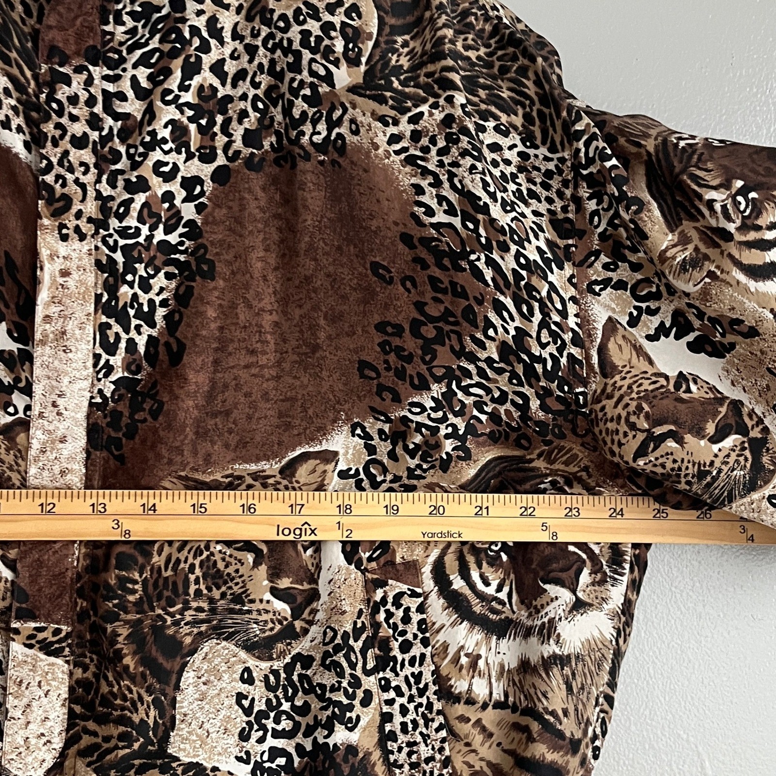 VTG Fuda International Silk Jacket Windbreaker Animal Print Leopard Tiger Size?